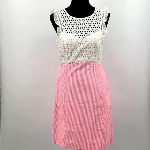 Lilly Pulitzer Dresses & Skirts - NWT Lilly Pulitzer Maya Shift Dress Pink Tropics Seersucker size 6